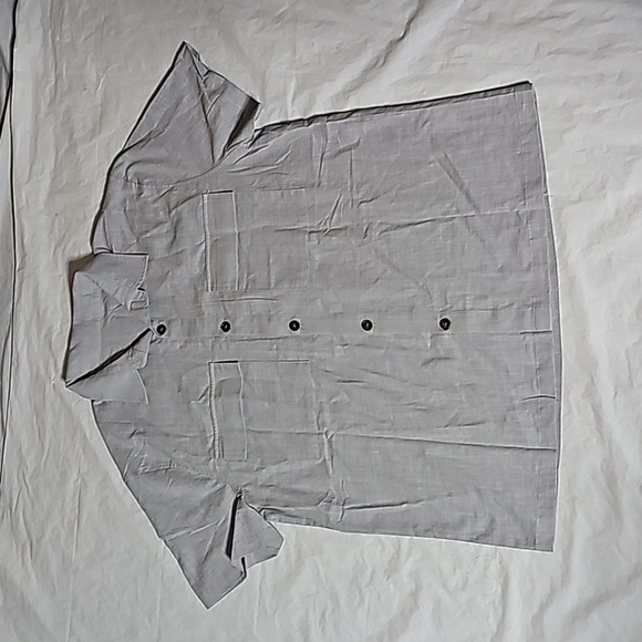 Unbranded Men's X-Large Gray Linen Blend Button Front Shirt with Pockets NWOT - Picture 13 of 13